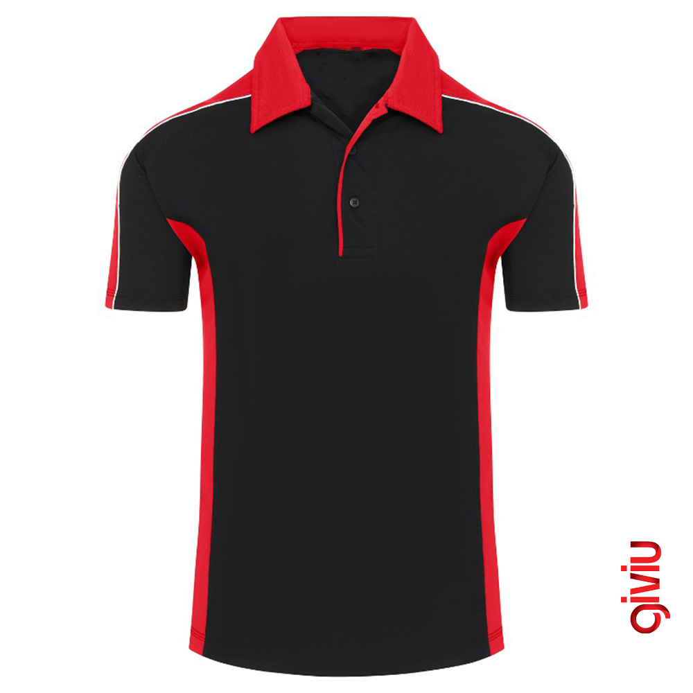 İki Renkli Reflektörlü Polo T-shirt